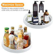 Load image into Gallery viewer, 2 Pcs Turntable Lazy Susan Organizer Non-Slip Silicone Condiment Holder 10*10in Revolving Cupboard Organizer for Kitchen, Cabinet, Pantry Countertop