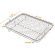 Load image into Gallery viewer, Air Fryer Basket For Oven, 2 Piece Set Stainless Steel Grill Basket, Non-stick Mesh Basket Set, Air Fryer Tray Wire Rack Roasting Basket