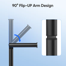 Load image into Gallery viewer, Free Standing Toilet Paper Holder Stand, Black Toilet Paper Holder Stainless Steel Rustproof Tissue Roll Holder Floor Stand Storage for Bathroom