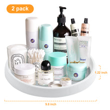 Load image into Gallery viewer, 2 Pcs Turntable Lazy Susan Organizer Non-Slip Silicone Condiment Holder 10*10in Revolving Cupboard Organizer for Kitchen, Cabinet, Pantry Countertop