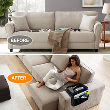 Load image into Gallery viewer, Sofa Armrest Organizer with Cup Holder Tray Recliner Couch Armchair Caddy Bedside Storage Pockets Bag for Cellphone Tablet Book Magazines
