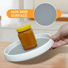 Load image into Gallery viewer, 2 Pcs Turntable Lazy Susan Organizer Non-Slip Silicone Condiment Holder 10*10in Revolving Cupboard Organizer for Kitchen, Cabinet, Pantry Countertop