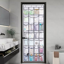 Load image into Gallery viewer, Over The Door Shoe Organizer, 28 Large Pockets Hanging Shoe Organizer for Closet Door Storage Mesh Shoe Holder Hanger, White
