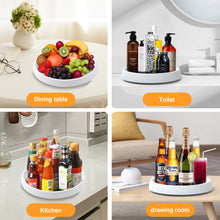 Load image into Gallery viewer, 2 Pcs Turntable Lazy Susan Organizer Non-Slip Silicone Condiment Holder 10*10in Revolving Cupboard Organizer for Kitchen, Cabinet, Pantry Countertop