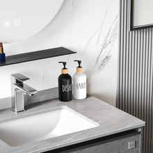 Load image into Gallery viewer, Glass Soap Dispenser Set Hand and Dish Soap Dispenser Set with Tray for Bathroom Kitchen Decor Black & White