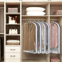 Load image into Gallery viewer, 40" Hanging Garment Bags for Closet Storage Suit Bag 4" Gusseted Clear Clothes Cover for Coat, Jacket, Sweater (5 Packs)