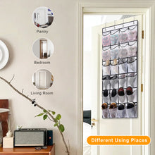 Load image into Gallery viewer, Kusmil Over the Door Shoe Organizer, 24 Large Pockets Hanging Shoe Organizer, White
