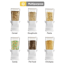 Load image into Gallery viewer, Cereal Dispenser Countertop, Cereal Containers Storage, 5L Organization and Storage Containers for Kitchen, Dry Food Dispenser for Rice, Grains, Nuts, Snack,Oatmeal, White