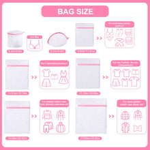 Load image into Gallery viewer, 7pcs Mesh Laundry Bags Delicates Bag for Washing Machine for Laundry Shirts Bras Socks Underwear Lingerie Travel Laundry Bags