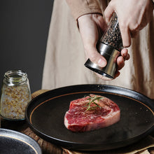 Load image into Gallery viewer, Salt and Pepper Grinder Set, Premium Stainless Steel Sea Salt and Black Peppercorn Mill Set with Adjustable Coarseness