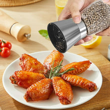 Load image into Gallery viewer, Salt and Pepper Grinder Set, Premium Stainless Steel Sea Salt and Black Peppercorn Mill Set with Adjustable Coarseness