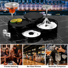 Load image into Gallery viewer, 3 Tier Bar Glass Rimmer, Margarita Cocktail Salt and Sugar Glass Rimmer,Bartender tool(BLACK)