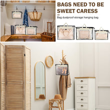 Load image into Gallery viewer, 9 Pack Dust Bags for Handbags, Clear Handbag Storage Organizer for Closet with Handle and Zipper