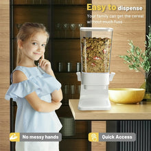 Load image into Gallery viewer, Cereal Dispenser Countertop, Cereal Containers Storage, 5L Organization and Storage Containers for Kitchen, Dry Food Dispenser for Rice, Grains, Nuts, Snack,Oatmeal, White