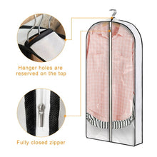 Load image into Gallery viewer, Kusmil 40" Hanging Garment Bags for Closet Storage Suit Bag 4" Gusseted Clear Clothes Cover for Coat, Jacket, Sweater (3 Packs)