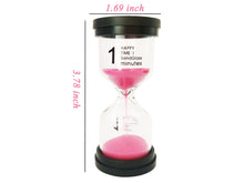 Load image into Gallery viewer, Sand Timer 6 Colors Hourglass 1/3/5/10/15/30 Minutes Sandglass Clock for Kids Games Classroom Kitchen Home Office Decoration (Pack of 6)