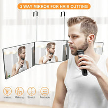 Load image into Gallery viewer, 3 Way Mirror and 5X Magnifying Mirror, 360°Tri Fold Mirror for Makeup and Hair Styling

