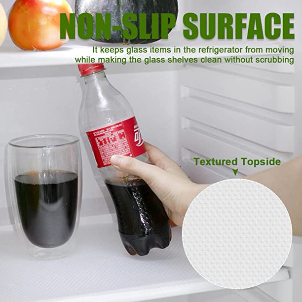 8PCS Refrigerator Mats,Washable Fridge Liners and Mats New Home Must Haves  Refrigerator Shelf Liners for Glass Shelves Kitchen Gadgets Accessories